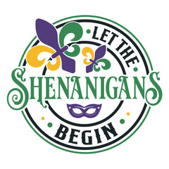 Let The Shenanigans Begin SVG   Mardi Gras Svg  Mardi Gras Carnival Party   Funny Mardi Gras Mask Svg   Sparkly Mardi Gras Svg © Panyakorn