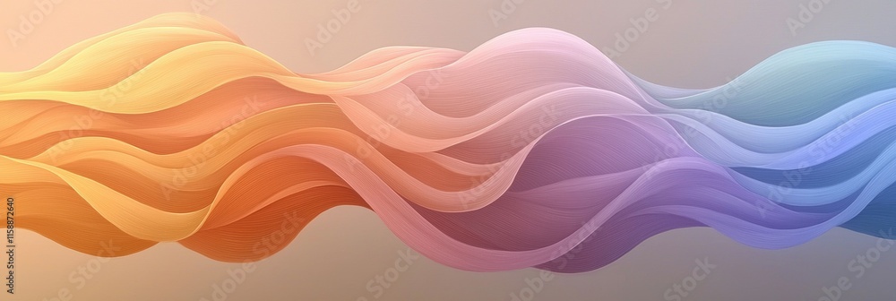 Poster a colorful wave with a gradient of colors