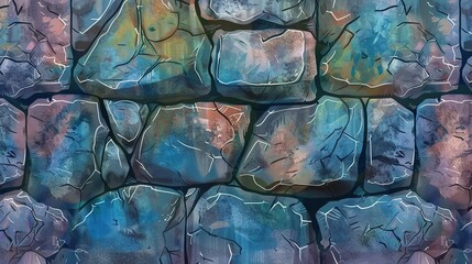 Stone texture Rock texture holographic fantasy text