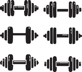 Powerful Dumbbell Vector Illustrations for Fitness and Workout Designs