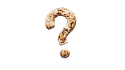 Obraz premium Question mark isolated on white transparent background