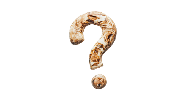 Question mark isolated on white transparent background