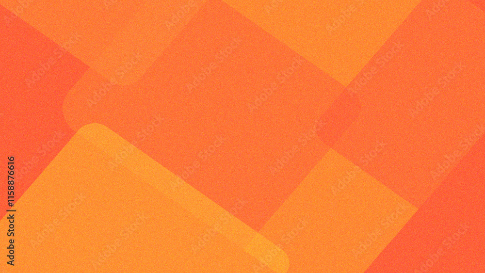 Fototapete Abstract red and orange background of random squares of different sizes and transparency. Conceptual technologies. Space for your text. 3D rendering .