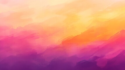Colorful abstract gradient background, sunset inspired digital art, vibrant hues blending seamlessly, orange pink purple scene