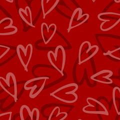Stylish hand-drawn heart pattern, a versatile design for Valentine's Day, weddings, or Mother's Day. Perfect for cards, banners, or backgrounds.