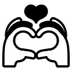 Love gesture icon