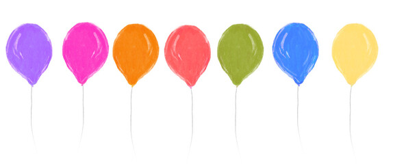 Balloons colorful purple pink orange green blue yellow party celebration  