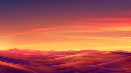 Red rolling hills sunset vibrant colors peaceful landscape.