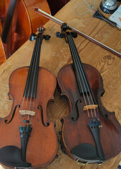violins and bow