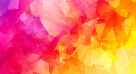 Obraz premium Abstract Geometric Design in Pink and Yellow Crystal Shapes