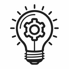 light bulb with gears