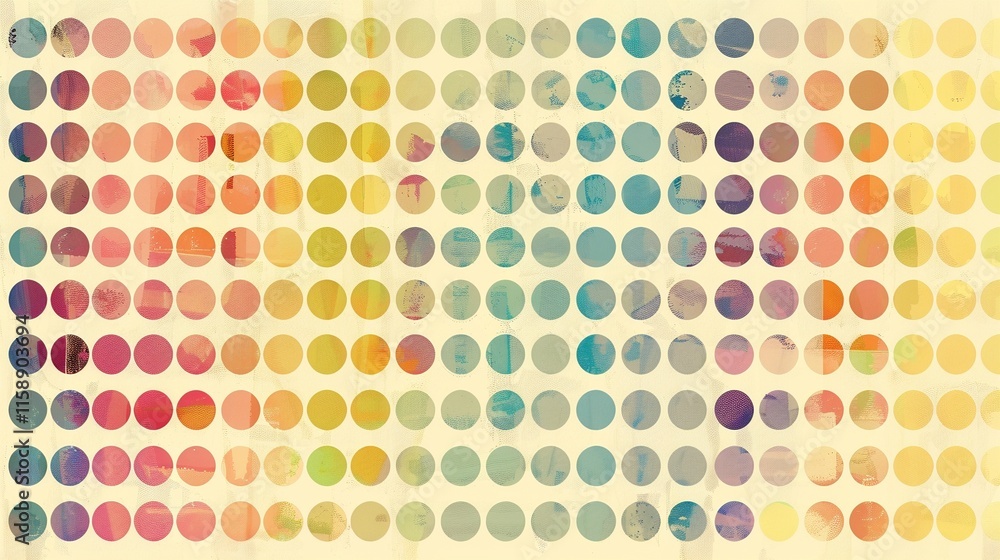 Poster soft gradient circle grid in pastel tones background image. subtle texture variations flat colorful 