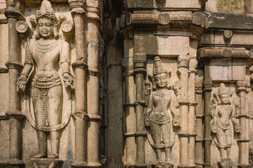 Hindu sculptures of stone outside the Kamakhya temple,, Guwahati, India.