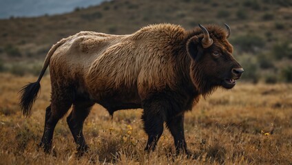 Fototapeta premium buffalo in the field