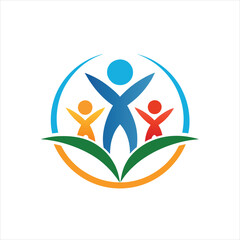 Creative Family Unity Logo Vector on White Background