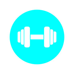 dumbbell icon on internet button