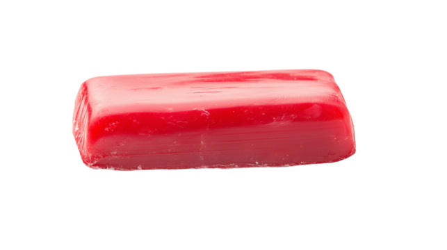 Single Red Chewing Gum Piece, Isolated, Product Shot, High Resolution, Perfect for Advertising