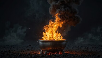 fire in the fireplace
