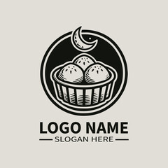 Bakpia Logo Design, Indonesian Pastry, Sweet Treat, Traditional Food, Snack