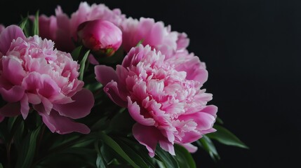 An elegant bouquet of blue hydrangeas in a crystal vase on a polished marble pedestal, top-down shot, Classic style