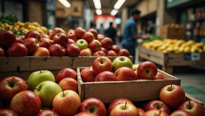 apples in a market