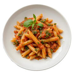 Penne pasta with tomato sauce