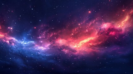 Fototapeta premium A beautiful, colorful galaxy with a purple and blue swirl