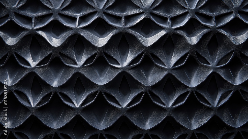 Poster abstract geometric pattern of layered black textures with curves