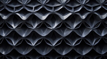 Abstract geometric pattern of layered black textures with curves