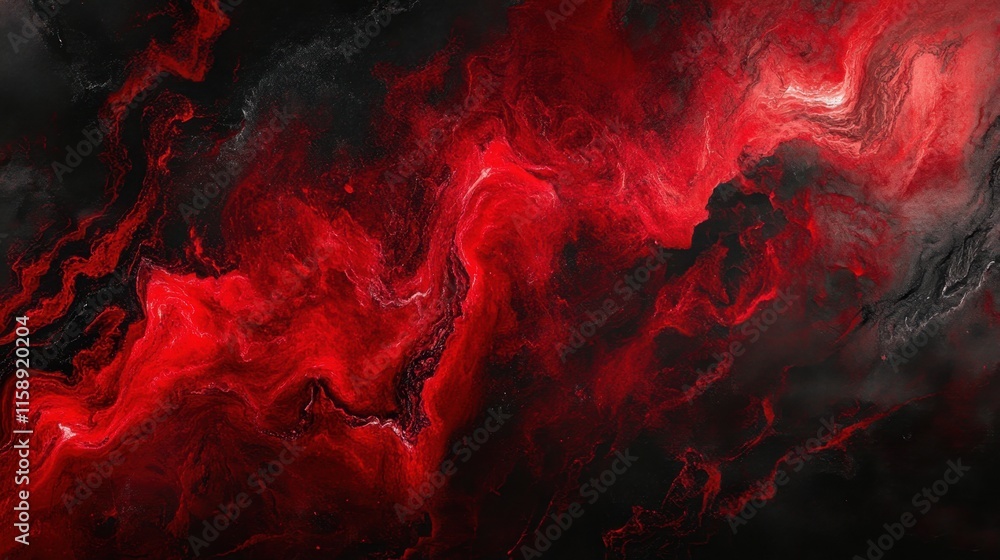 Poster abstract red and black swirling background with dynamic patterns