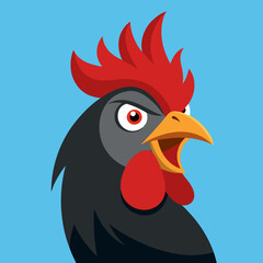 angry chicken illustration