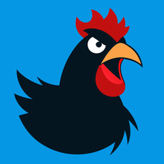 angry chicken illustration