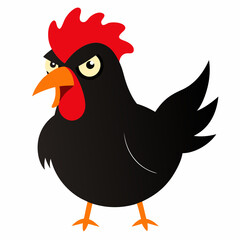 angry chicken illustration