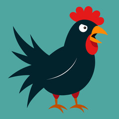 angry chicken illustration