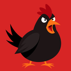 angry chicken illustration