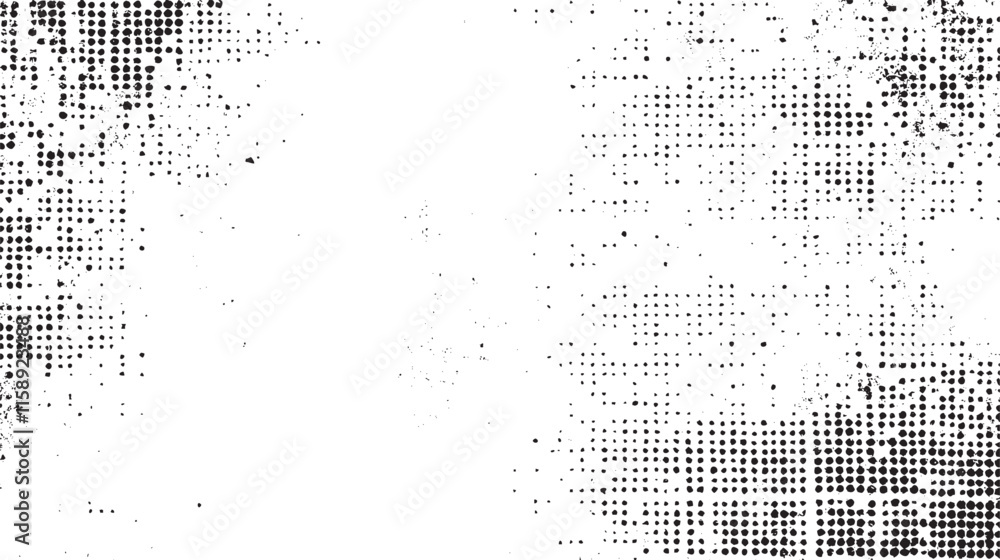 Poster vector abstract halftone texture effect. abstract monochrome halftone background. wide vector illust