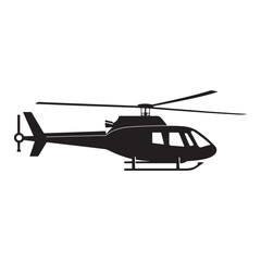 Helicopter silhouette vector icon illustration