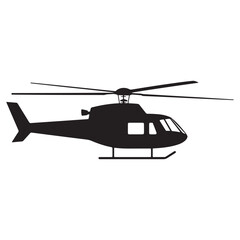 Helicopter silhouette vector icon illustration