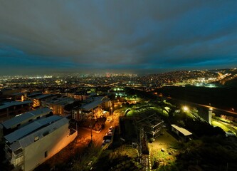 Panoramic drone view of Izmir city