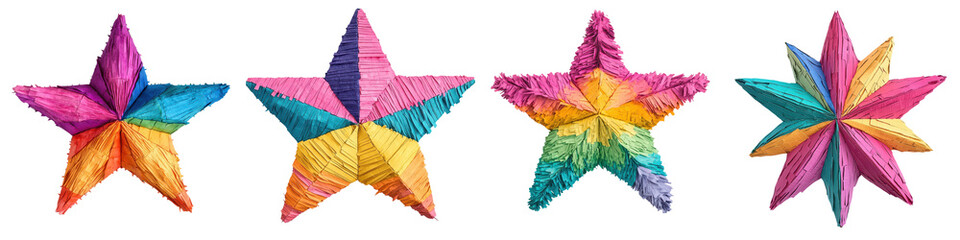 Captivating Vibrant Kaleidoscopic Geometric Abstract Star Patterns in Vivid Multicolored Palette for Creative Designs Backgrounds and Concepts