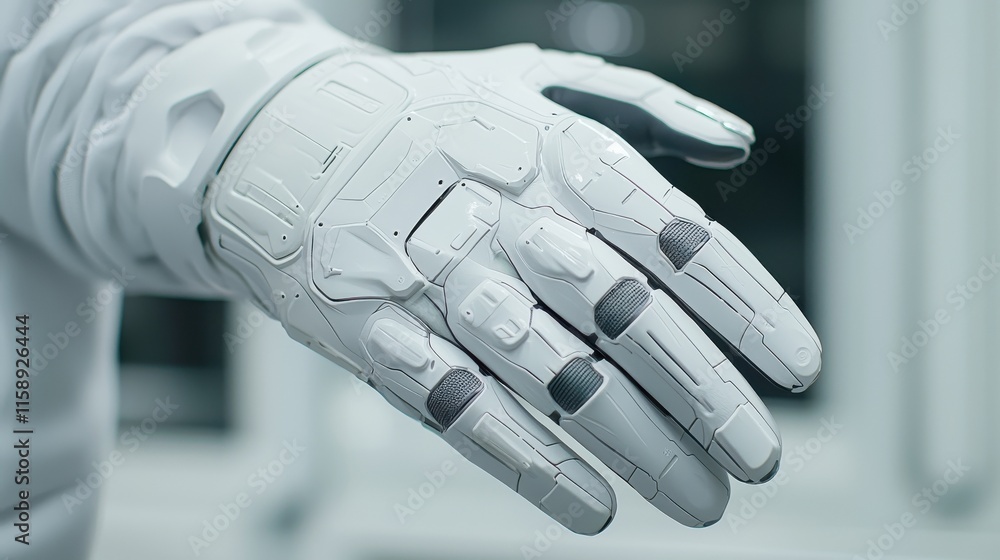 Poster biometric glove scanning for secure patient healthcare data and information management futuristic me