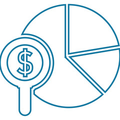 Business analysis, business solutions, market analysis icon