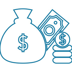 Assets, capital, finance icon