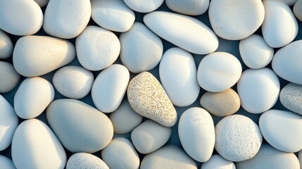 Natural Smooth Pebbles in a Variety of Shapes and Tones