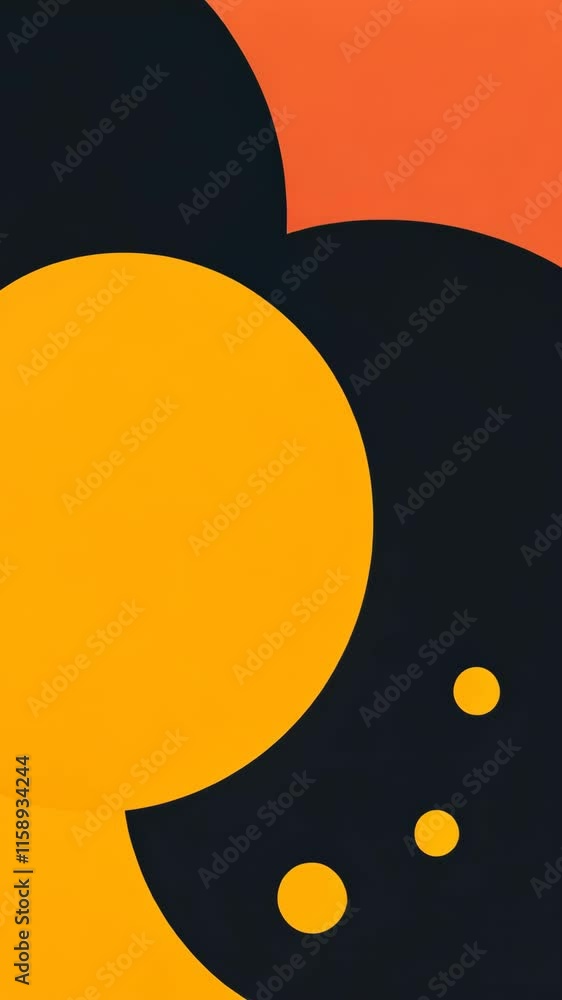 Poster colorful abstract art with bold shapes and contrasting colors creating a vibrant visual effect
