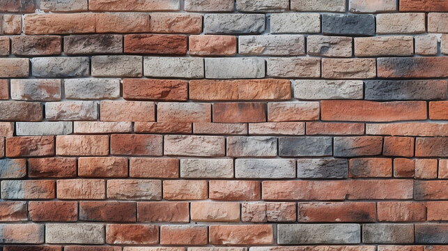 Seamless red brick wall texture. Brick wall wallpaper. Texture pattern for continuous replicate