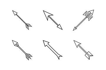 arrow line art vector illustration