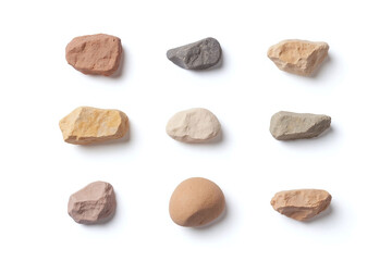 Nine rocks grid background texture coloration distinct