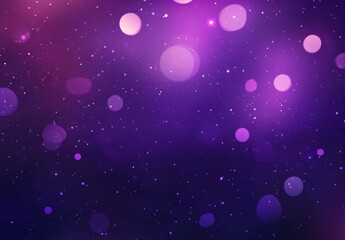 Fototapeta premium Beautiful Abstract Background of Purple and Pink Bokeh Lights with Stars Sparkling in a Dark Space for Creative and Artistic Use
