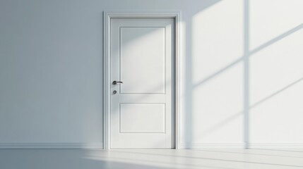 Classic White Interior Door with Horizontal Design